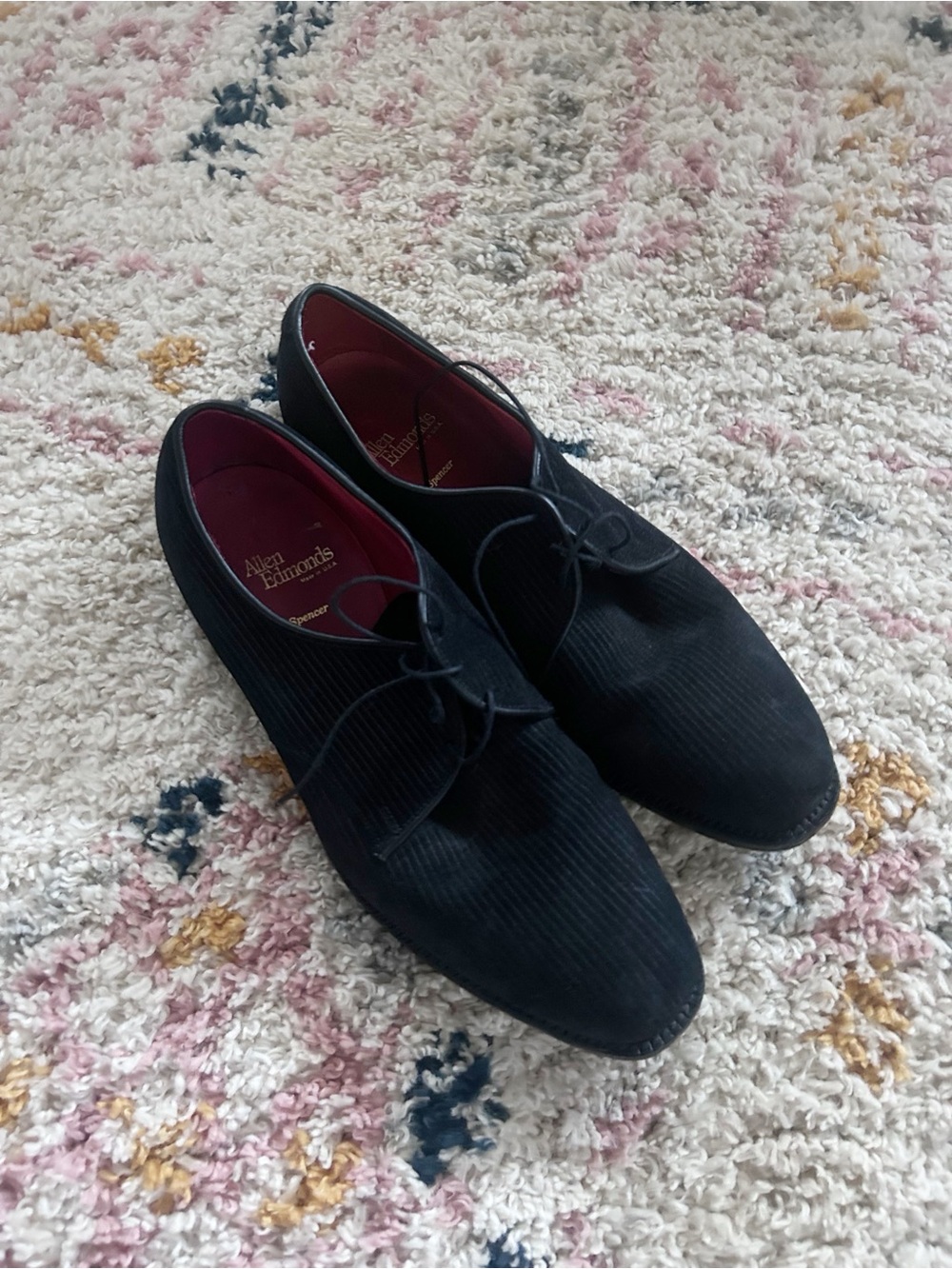 Allen Edmonds black Suede Spencer Shoe 12
